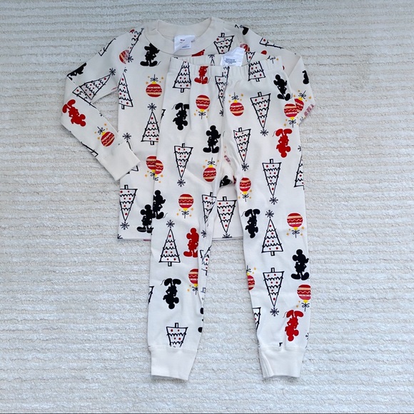 NWT Hanna Andersson Mickey Folk Tree long johns - Picture 6 of 15